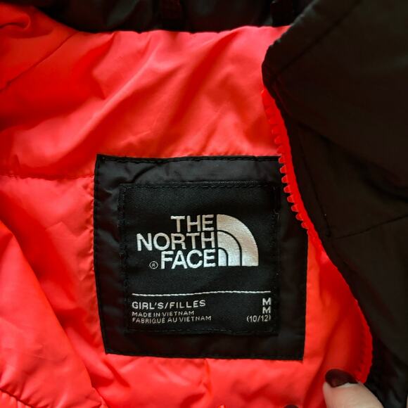 The North Face Girls Black Pink Jacket Coat Size Medium 10/12 - Picture 4 of 6